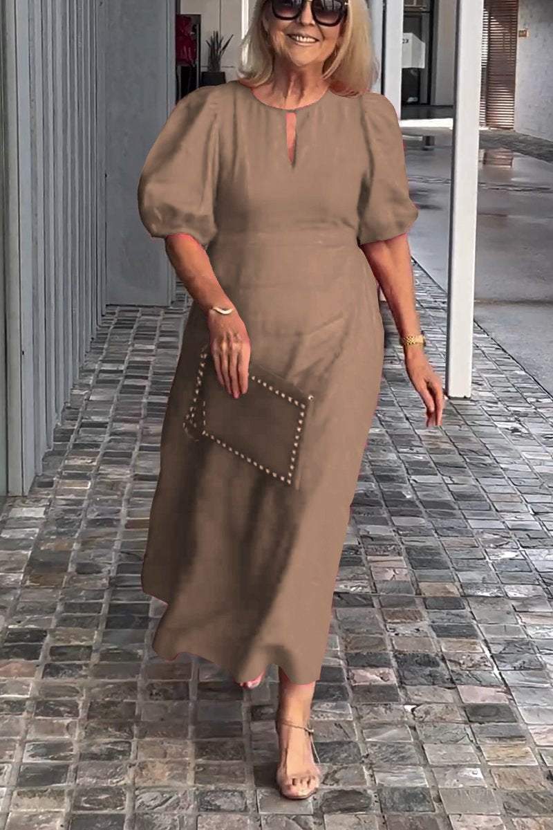 Sirena™ | Puff Sleeve Midi Dress
