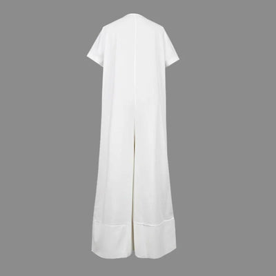 Serelina™ | Button-Front Wide-Leg Jumpsuit